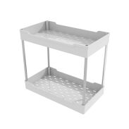Organizer 2 poziomy do kuchni biały, pod szafkę z metalu i tworzywa - 3