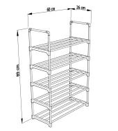 Półka na buty stojak regał organizer 5 półek loft do przedpokoju - 2