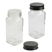 Zestaw 12 kwadratowych słoiczków 120 ml na przyprawy do kuchni - 3