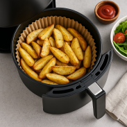 WKŁAD AIR FRYER PAPIER DO FRYTKOWNICY BEZTŁUSZCZOWEJ 20 CM, 100 SZTUK - 5