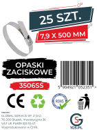 Opaski zaciskowe metalowe 7,9 x 500 mm - 3