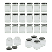 Zestaw 24 kwadratowych słoiczków 120 ml na przyprawy do kuchni - 4