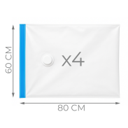 WORKI PRÓŻNIOWE 80 x 60 CM ZESTAW 4 SZTUK, NA UBRANIA, ZABAWKI DO SZAFY, GARAŻU, PIWNICY, NA STRYCH MOCNE GRUBE - 2