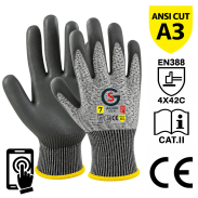 Rękawice robocze antyprzecięciowe GS AG300 Touch Screen 7-S - 3