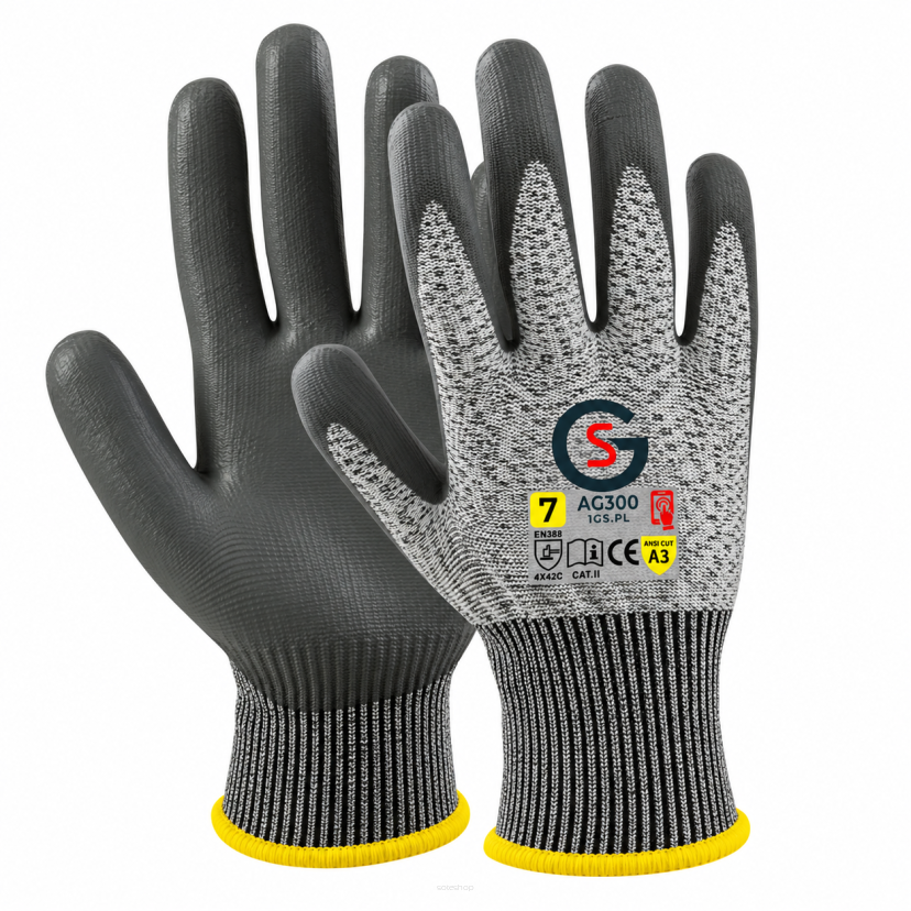 Rękawice robocze antyprzecięciowe GS AG300 Touch Screen 7-S