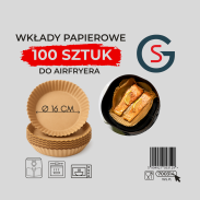 WKŁAD AIR FRYER PAPIER DO FRYTKOWNICY BEZTŁUSZCZOWEJ 16 CM, 100 SZTUK - 2