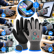 Rękawice robocze lateksowe GS PL130 Touch Screen 8-M - 2