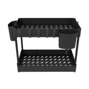 Organizer 2 poziomowy do kuchni czarny, pod szafkę - 4