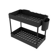 Organizer 2 poziomowy do kuchni czarny, pod szafkę - 3