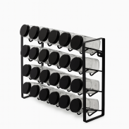 Stojak na przyprawy - zestaw 24 kwadratowych słoiczków 120 ml na przyprawy do kuchni wraz ze stojakiem - 4