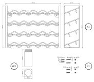 Stojak na przyprawy - zestaw 24 kwadratowych słoiczków 120 ml na przyprawy do kuchni wraz ze stojakiem - 2
