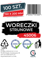 Woreczki strunowe 100 sztuk, mocne torebki zamykane 150 x 200 mm, grube 50 mic - 2