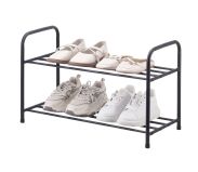 Półka na buty stojak regał organizer metalowy 2 półki loft do przedpokoju - 3