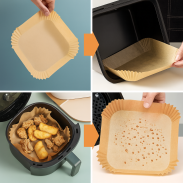 WKŁAD AIR FRYER PAPIER DO FRYTKOWNICY BEZTŁUSZCZOWEJ 20x20 CM, 100 SZTUK - 4