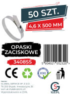 Opaski zaciskowe metalowe 4,6 x 500 mm - 3