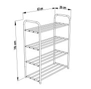 Półka na buty stojak regał organizer metalowy 4 półki loft do przedpokoju - 2