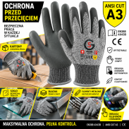 Rękawice robocze antyprzecięciowe GS AG300 Touch Screen 11-XXL - 2