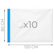 WORKI PRÓŻNIOWE 120 x 80 CM ZESTAW 10 SZTUK, NA UBRANIA, ZABAWKI DO SZAFY, GARAŻU, PIWNICY, NA STRYCH MOCNE GRUBE - 2