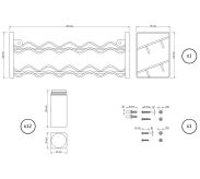 Stojak na przyprawy - zestaw 12 kwadratowych słoiczków 120 ml na przyprawy do kuchni wraz ze stojakiem - 2