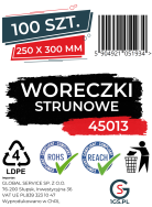Woreczki strunowe 100 sztuk, mocne torebki zamykane 250 x 300 mm, grube 50 mic - 2