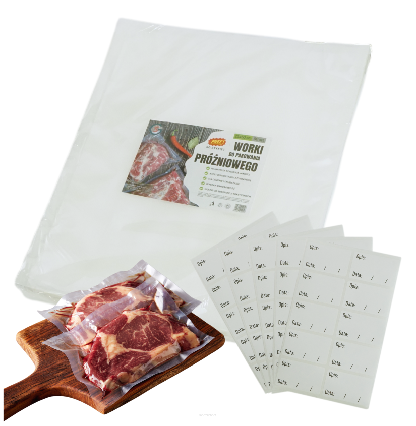 25x30 cm worki moletowane, 50 sztuk