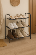 Półka na buty stojak regał organizer metalowy 3 półki loft do przedpokoju - 4