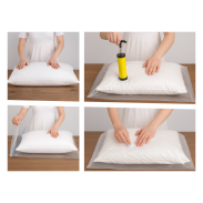 WORKI PRÓŻNIOWE 120 x 80 CM ZESTAW 5 SZTUK + POMPKA GRATIS, NA UBRANIA, KOCE, POŚCIEL DO SZAFY, GARAŻU, PIWNICY, NA STRYCH MOCNE GRUBE - 5