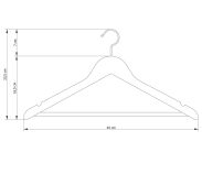 WIESZAK DREWNIANY BIAŁY NA UBRANIA ZESTAW  X10 WIESZAKI DREWNIANE - 2