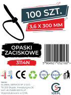 Opaski zaciskowe kablowe 3,6 x 400 mm - 2