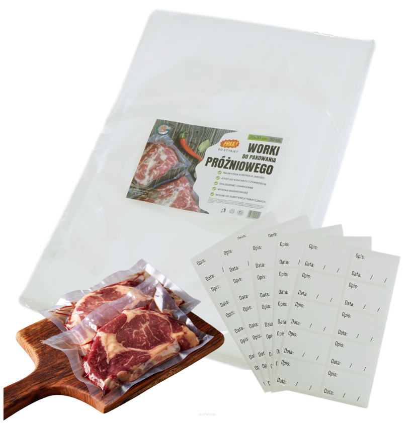 20x30 cm worki moletowane, 50 sztuk