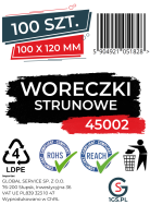 Woreczki strunowe 100 sztuk, mocne torebki zamykane 100 x 120 mm, grube 50 mic - 2