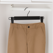 WIESZAK DREWNIANY NA SPODNIE CZARNY ZESTAW X10 WIESZAKI Z KLIPSAMI - 4