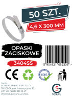 Opaski zaciskowe metalowe 4,6 x 300 mm - 3
