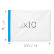 WORKI PRÓŻNIOWE 100 x 70 CM ZESTAW 10 SZTUK, NA UBRANIA, ZABAWKI DO SZAFY, GARAŻU, PIWNICY, NA STRYCH MOCNE GRUBE - 2