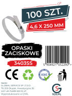 Opaski zaciskowe metalowe 4,6 x 250 mm - 3