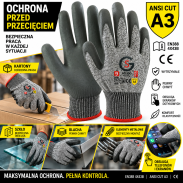 Rękawice robocze antyprzecięciowe GS AG300 Touch Screen 9-L - 2