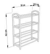 Półka na buty stojak regał organizer 4 półki loft do przedpokoju - 2