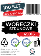 Woreczki strunowe 100 sztuk, mocne torebki zamykane 300 x 400 mm, grube 50 mic - 2